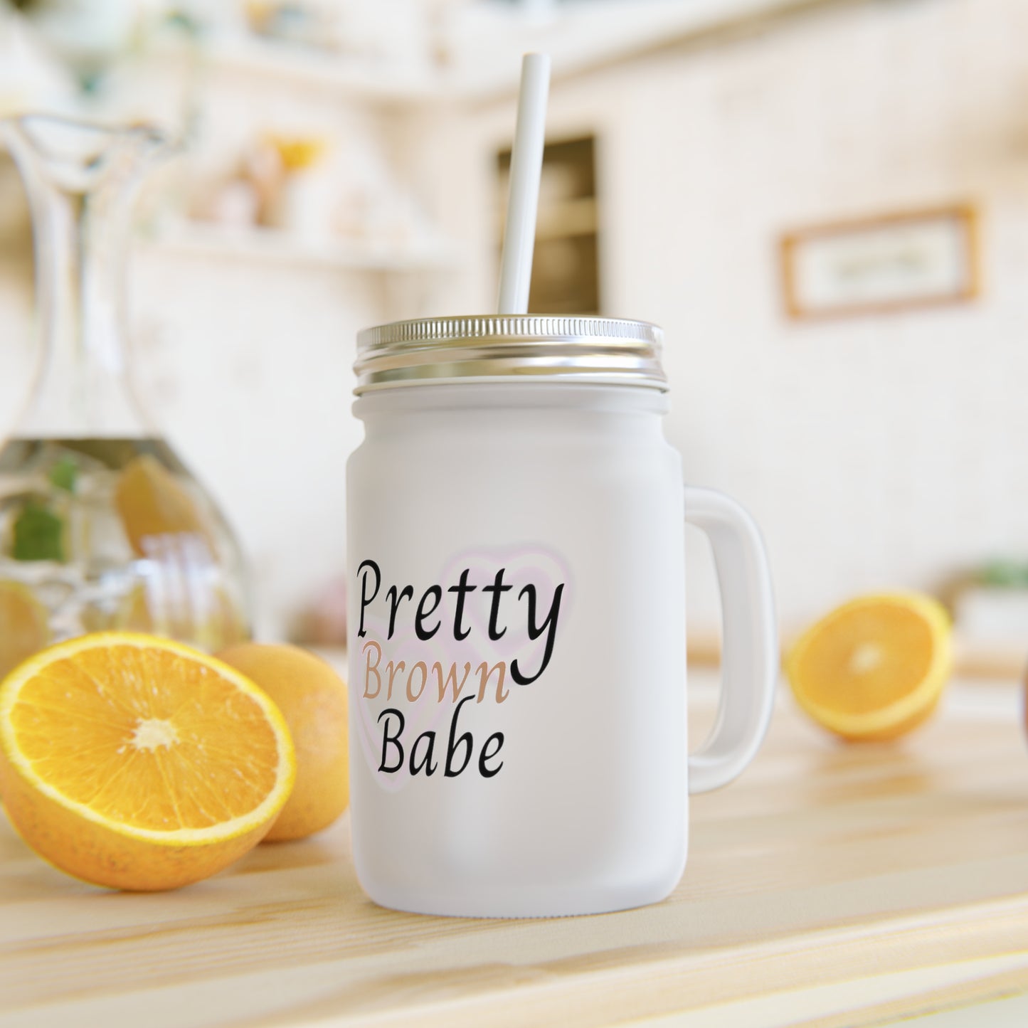 Brown Babe Mason Jar