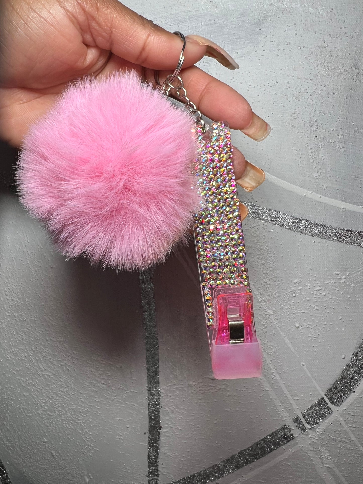 Blinged Card Grabber Keychain