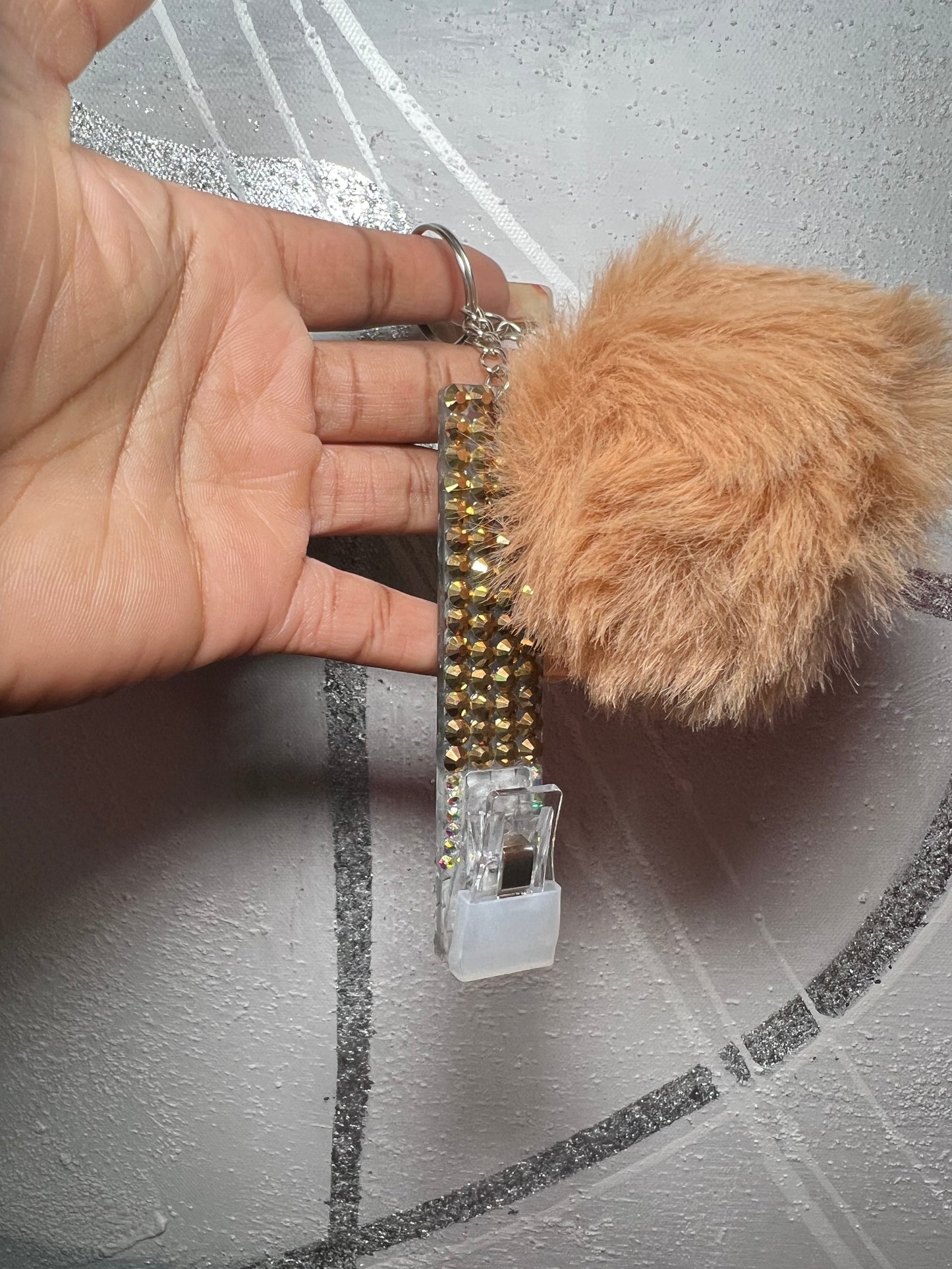 Blinged Card Grabber Keychain